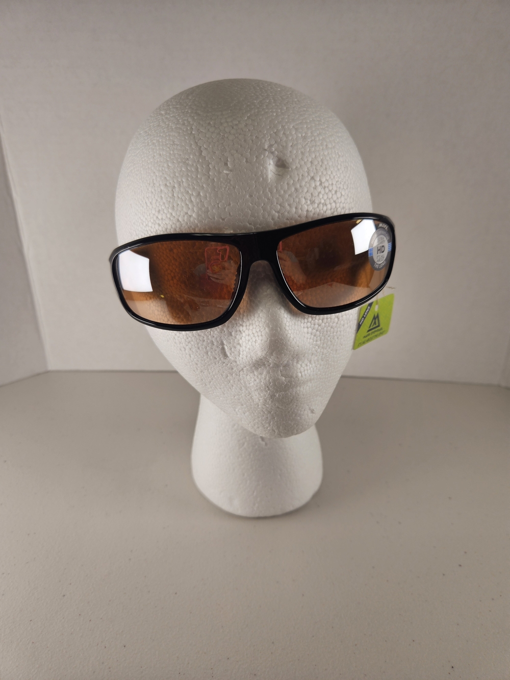 Maxx Major Sport Golf Motorcycle Riding Sunglasses Black with High Def Amber Len